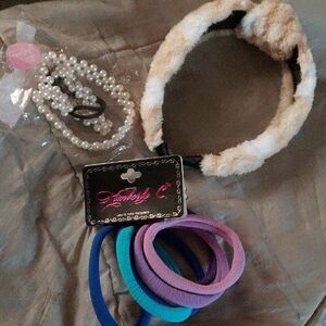 Kimberly C Women's Hair Accessories Set - Cream, Purple, Blue